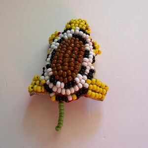 Native Seed Beaded Jewelry Pin animal